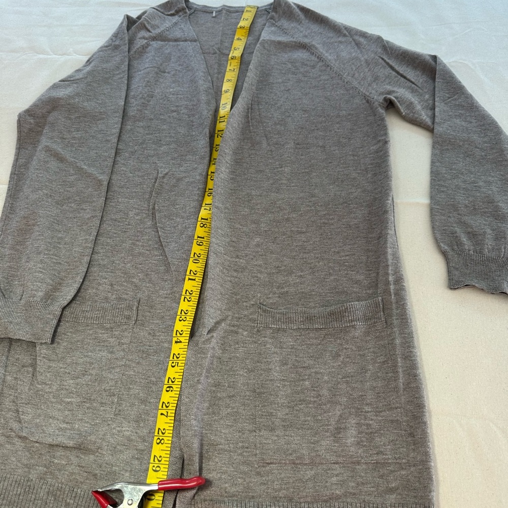 Womens Gray Sweater Cardigan